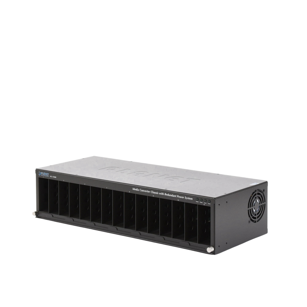 Chasis para 15 convertidores de medios con opción de fuente redundante