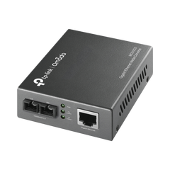 Convertidor Fibra Óptica Monomodo / 1 Puerto RJ45 10/100/1000 Mbps / Puerto Fibra Óptica SC 1000 Mbps / Hasta 20 Km / Plug and Play