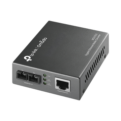 Convertidor Fibra Óptica Monomodo / 1 Puerto RJ45 10/100/1000 Mbps / Puerto Fibra Óptica SC 1000 Mbps / Hasta 20 Km / Plug and Play