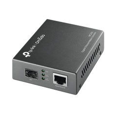 Convertidor Fibra Óptica Monomodo o Multimodo / 1 Puerto SFP 1000 Mbps / 1 Puerto RJ45 10/100/1000 Mbps / Plug and Play