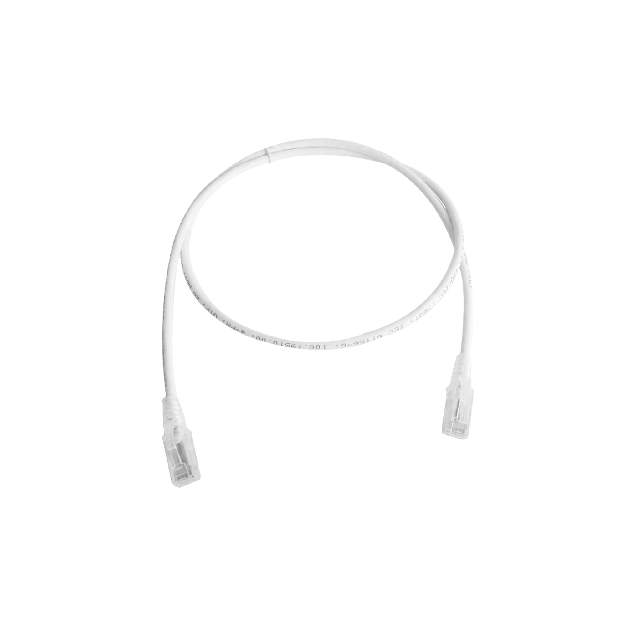 Patch Cord MC5 Modular Cat5e UTP, CM/LS0H, 1.52 Metros (5 Pies), Color Blanco, Versión Bulk (Sin Empaque Individual)