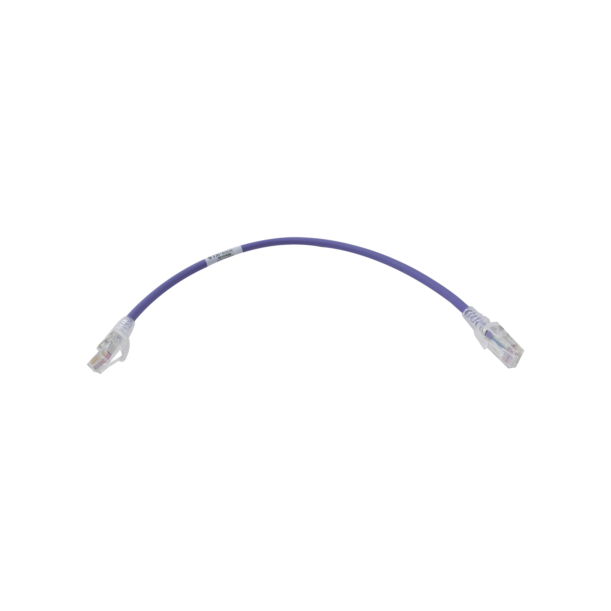 Patch Cord MC6 Modular Cat6 UTP, CM/LS0H, 0.3 Metros (1 Pie), Color Violeta