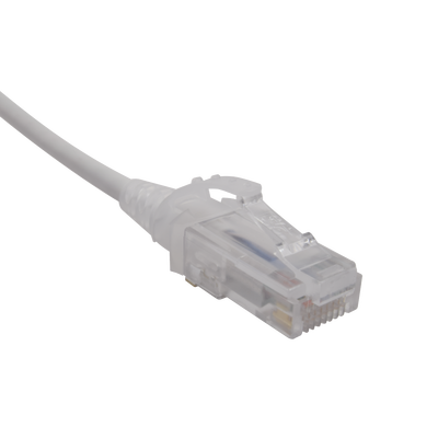 Patch Cord MC6 Modular Cat6 UTP, CM/LS0H, 3ft, Color Blanco, Diámetro Reducido (28AWG)