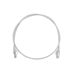 Patch Cord MC6 Modular Cat6 UTP, CM/LS0H, 0.91 Metros (3 Pies), Color Blanco, Diámetro Reducido (28AWG)