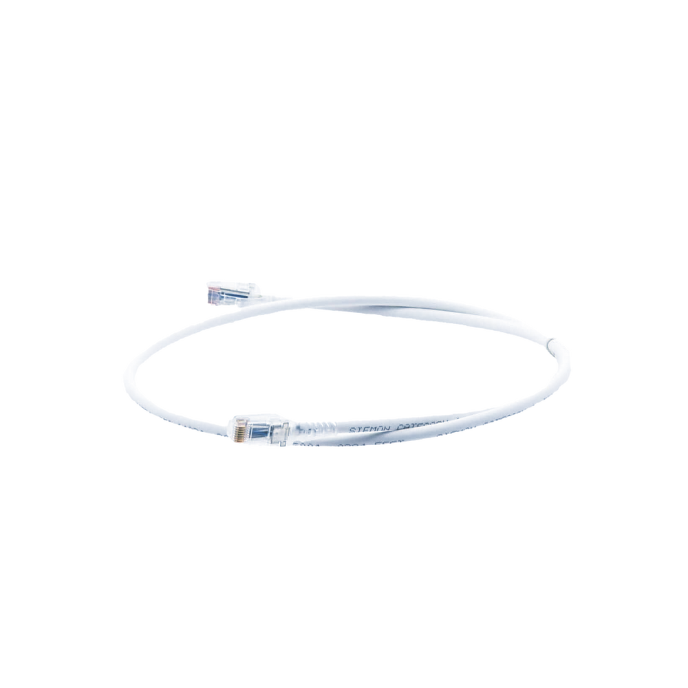 Patch Cord MC6 Modular Cat6 UTP, CM/LS0H, 0.91 Metros (3 Pies), Color Blanco, Versión Bulk (Sin Empaque Individual)