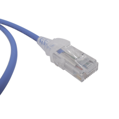 Patch Cord MC6 Modular Cat6 UTP, CM/LS0H, 3ft, Color Azul, Diámetro Reducido (28AWG)