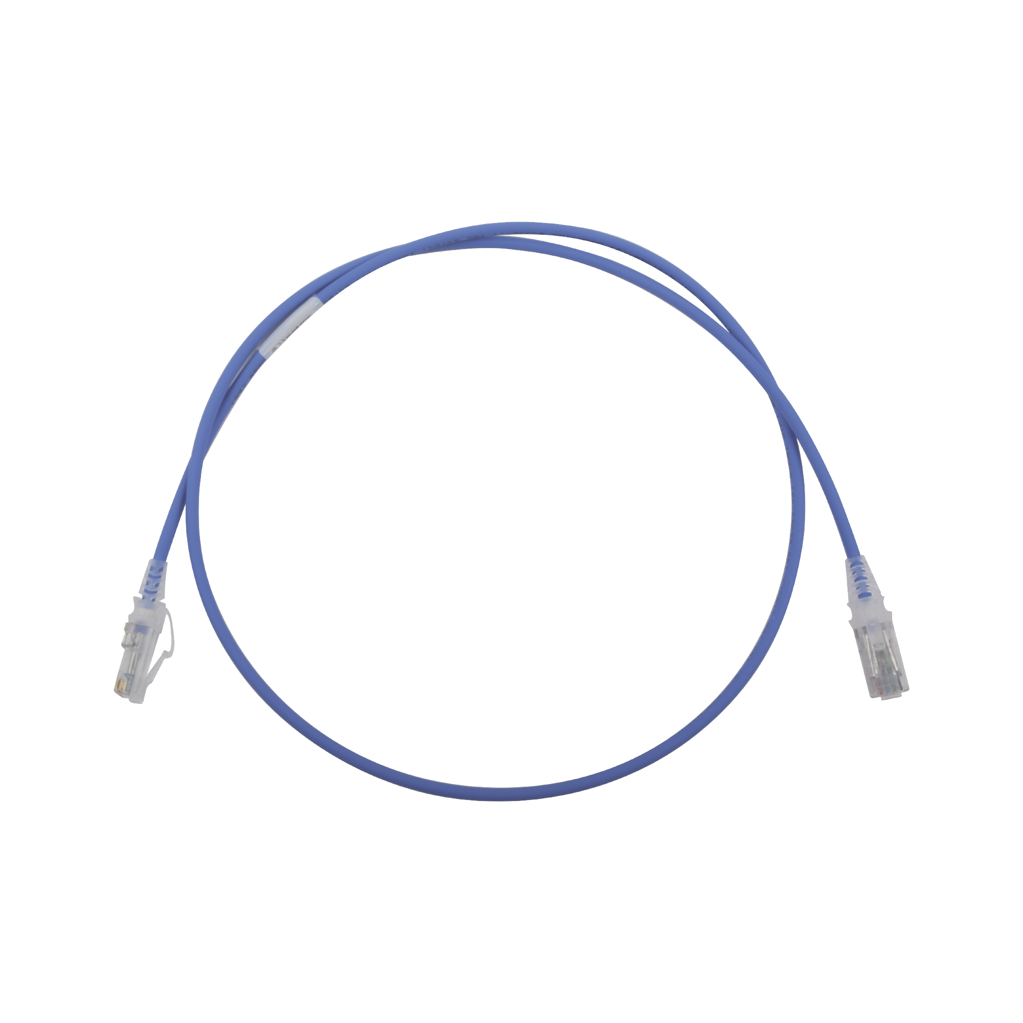 Patch Cord MC6 Modular Cat6 UTP, CM/LS0H, 0.91 Metros (3 Pies), Color Azul, Diámetro Reducido (28AWG)