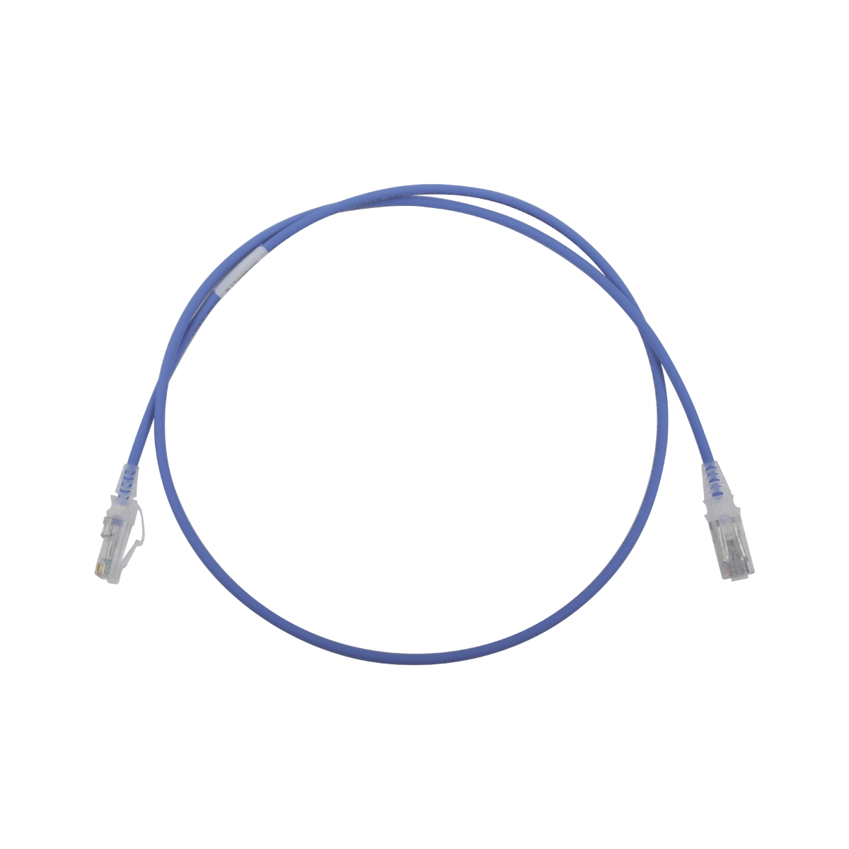 Patch Cord MC6 Modular Cat6 UTP, CM/LS0H, 0.91 Metros (3 Pies), Color Azul, Diámetro Reducido (28AWG)