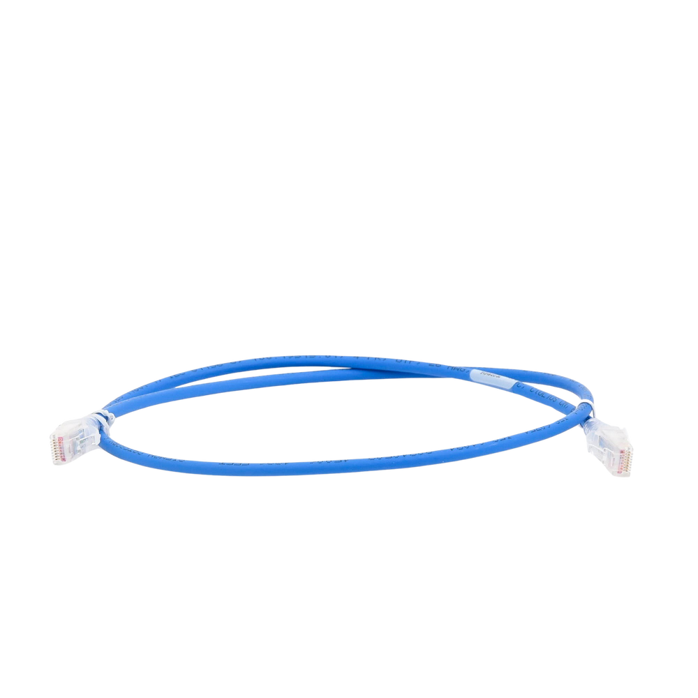 Patch Cord MC6 Modular Cat6 UTP, CM/LS0H, 0.91 Metros (3 Pies), Color Azul, Versión Bulk (Sin Empaque Individual)