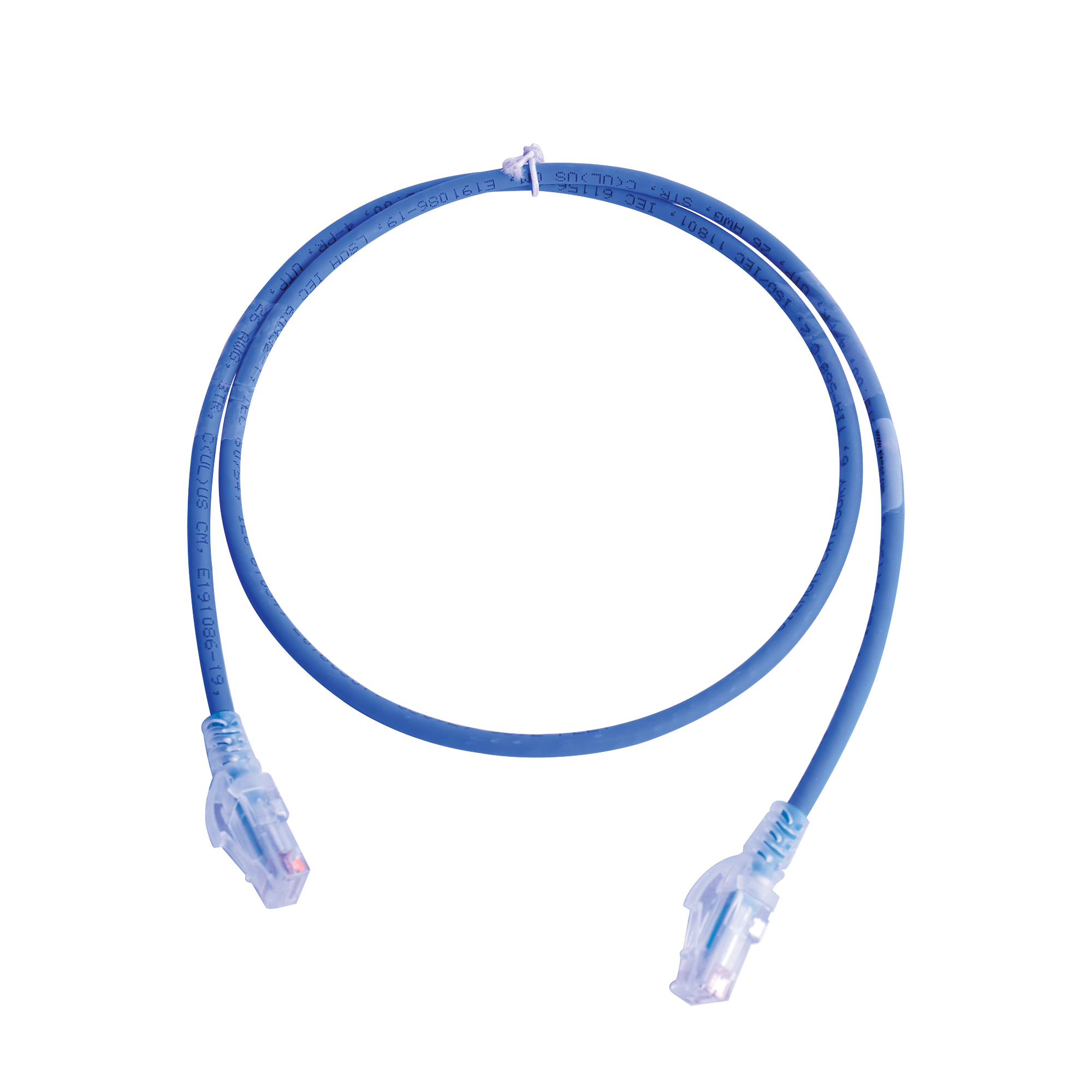 Patch Cord MC6 Modular Cat6 UTP, CM/LS0H, 0.91 Metros (3 Pies), Color Azul, Versión Bulk (Sin Empaque Individual)
