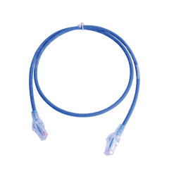 Patch Cord MC6 Modular Cat6 UTP, CM/LS0H, 0.91 Metros (3 Pies), Color Azul, Versión Bulk (Sin Empaque Individual)