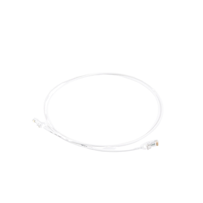 Patch Cord MC6 Modular Cat6 UTP, CM/LS0H, 5ft, Color Blanco, Diámetro Reducido (28AWG)