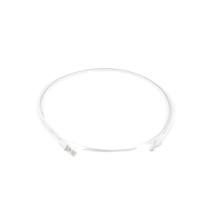 Patch Cord MC6 Modular Cat6 UTP, CM/LS0H, 5ft, Color Blanco, Diámetro Reducido (28AWG)