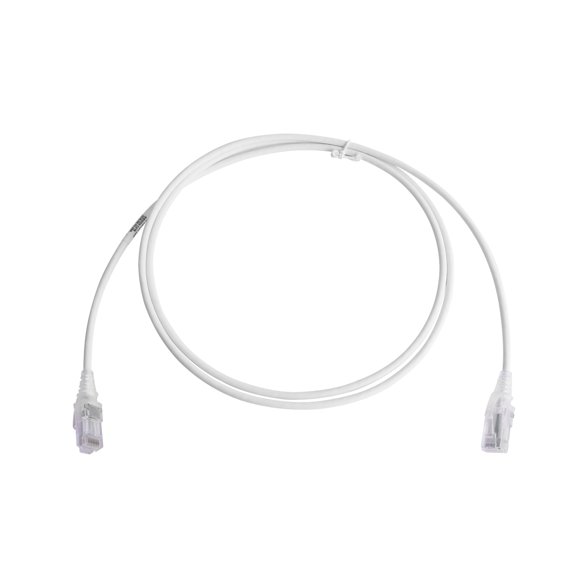 Patch Cord MC6 Modular Cat6 UTP, CM/LS0H, 1.52 Metros (5 Pies), Color Blanco, Diámetro Reducido (28AWG), Versión Bulk (Sin Empaque Individual)