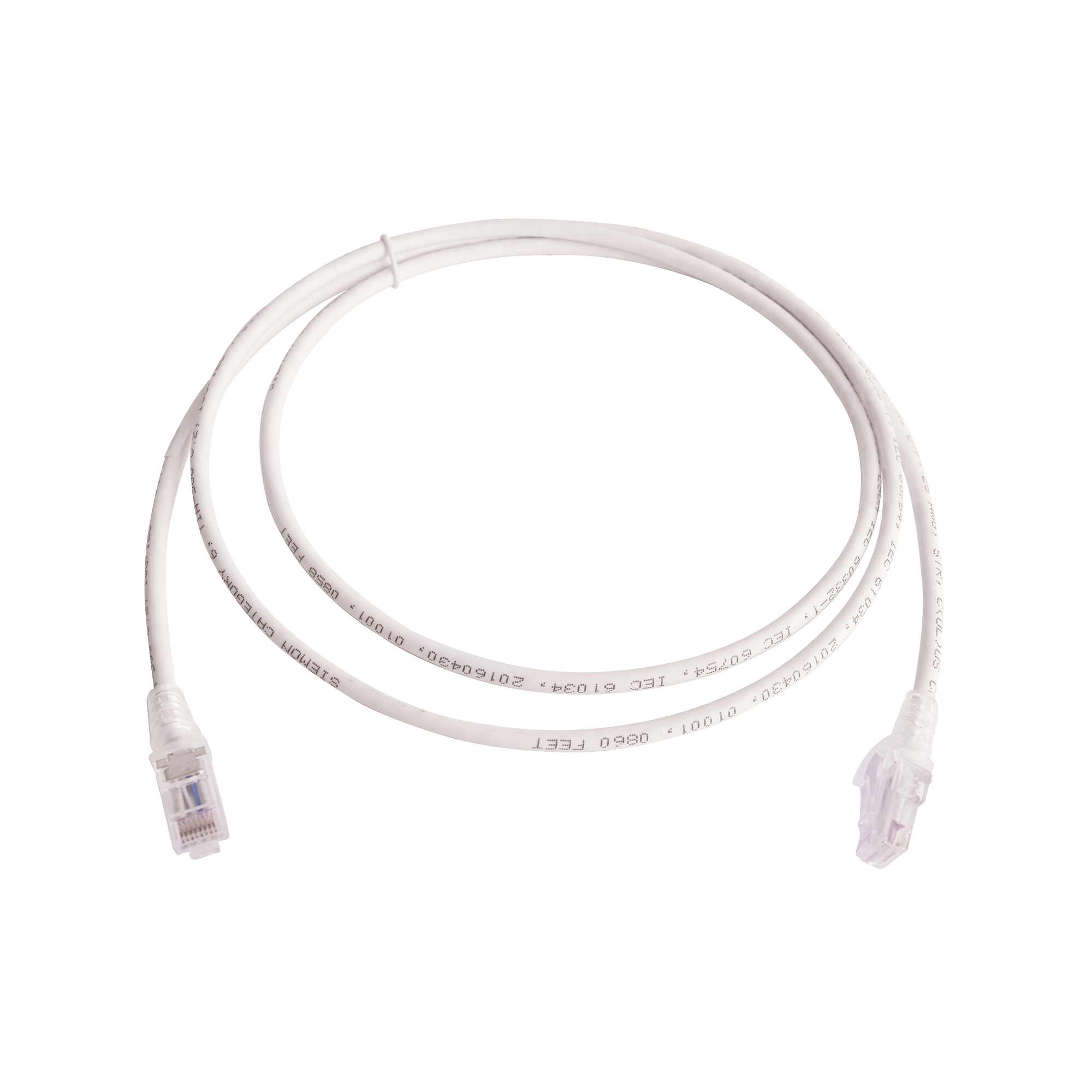 Patch Cord MC6 Modular Cat6 UTP, CM/LS0H, 1.52 Metros (5 Pies), Color Blanco, Versión Bulk (Sin Empaque Individual)