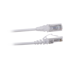 Patch Cord MC6 Modular Cat6 UTP, CM/LS0H, 2.13 Metros (7 Pies), Color Blanco, Diámetro Reducido (28AWG)