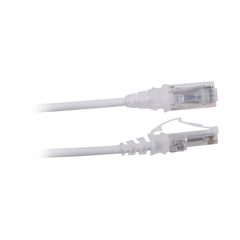 Patch Cord MC6 Modular Cat6 UTP, CM/LS0H, 7ft, Color Blanco, Diámetro Reducido (28AWG)