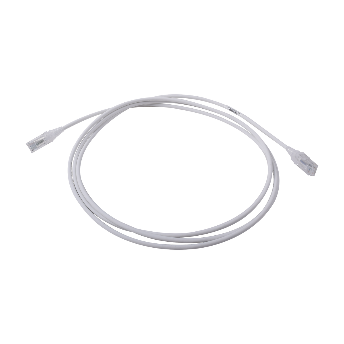 Patch Cord MC6 Modular Cat6 UTP, CM/LS0H, 2.13 Metros (7 Pies), Color Blanco, Diámetro Reducido (28AWG)
