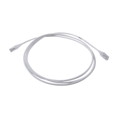 Patch Cord MC6 Modular Cat6 UTP, CM/LS0H, 2.13 Metros (7 Pies), Color Blanco, Diámetro Reducido (28AWG)