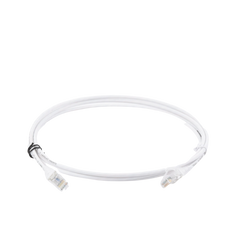 Patch Cord MC6 Modular Cat6 UTP, CM/LS0H, 2.13 Metros (7 Pies), Color Blanco, Diámetro Reducido (28AWG), Versión Bulk (Sin Empaque Individual)