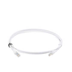 Patch Cord MC6 Modular Cat6 UTP, CM/LS0H, 7ft, Color Blanco, Diámetro Reducido (28AWG), Versión Bulk (Sin Empaque Individual)