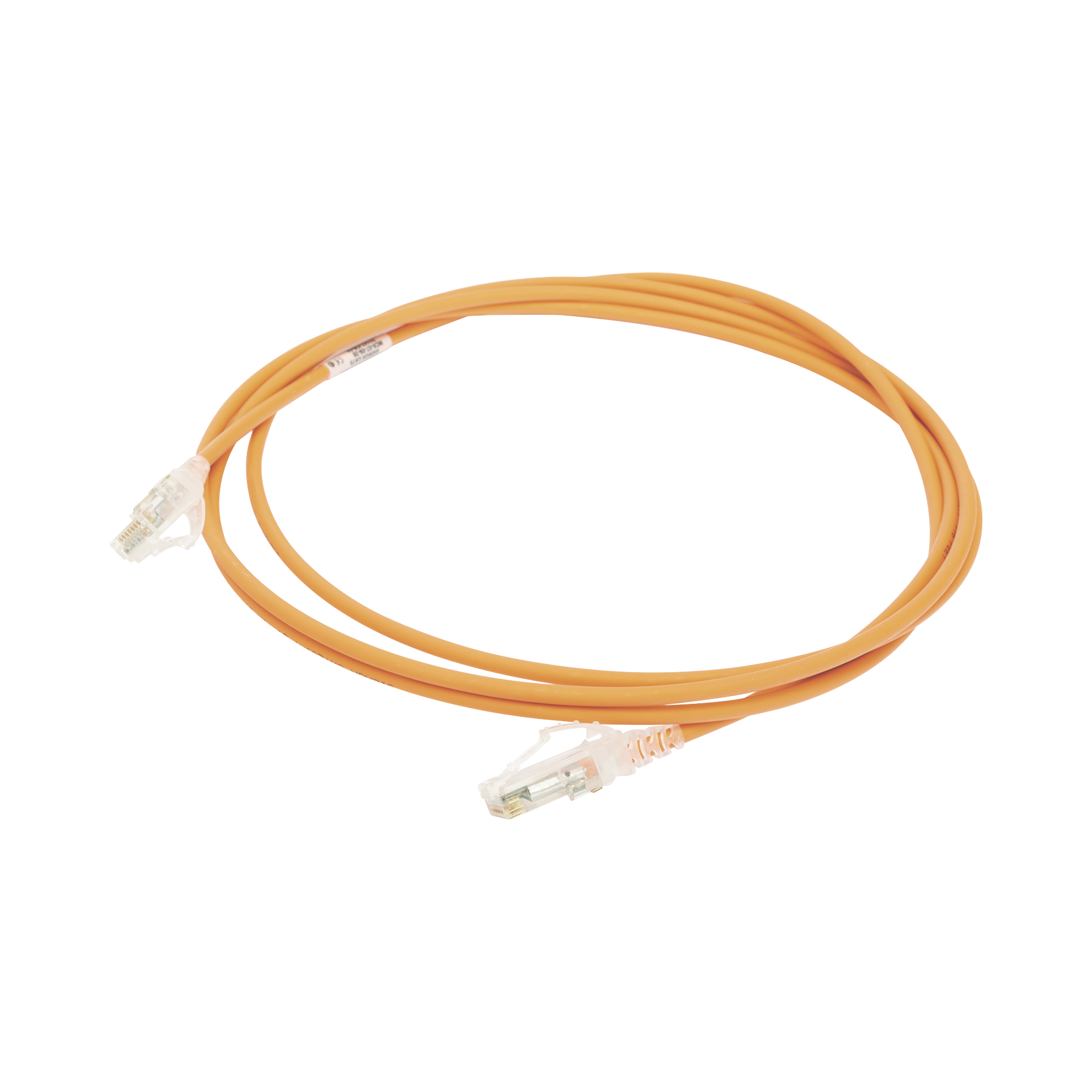 Patch Cord MC6 Modular Cat6 UTP, CM/LS0H, 2.13 Metros (7 Pies), Color Naranja, Diámetro Reducido (28AWG)