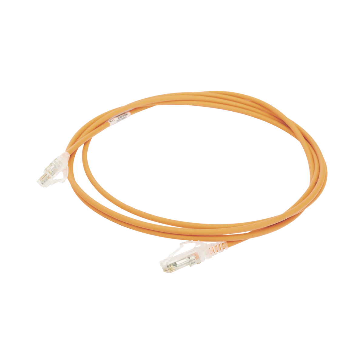 Patch Cord MC6 Modular Cat6 UTP, CM/LS0H, 2.13 Metros (7 Pies), Color Naranja, Diámetro Reducido (28AWG)