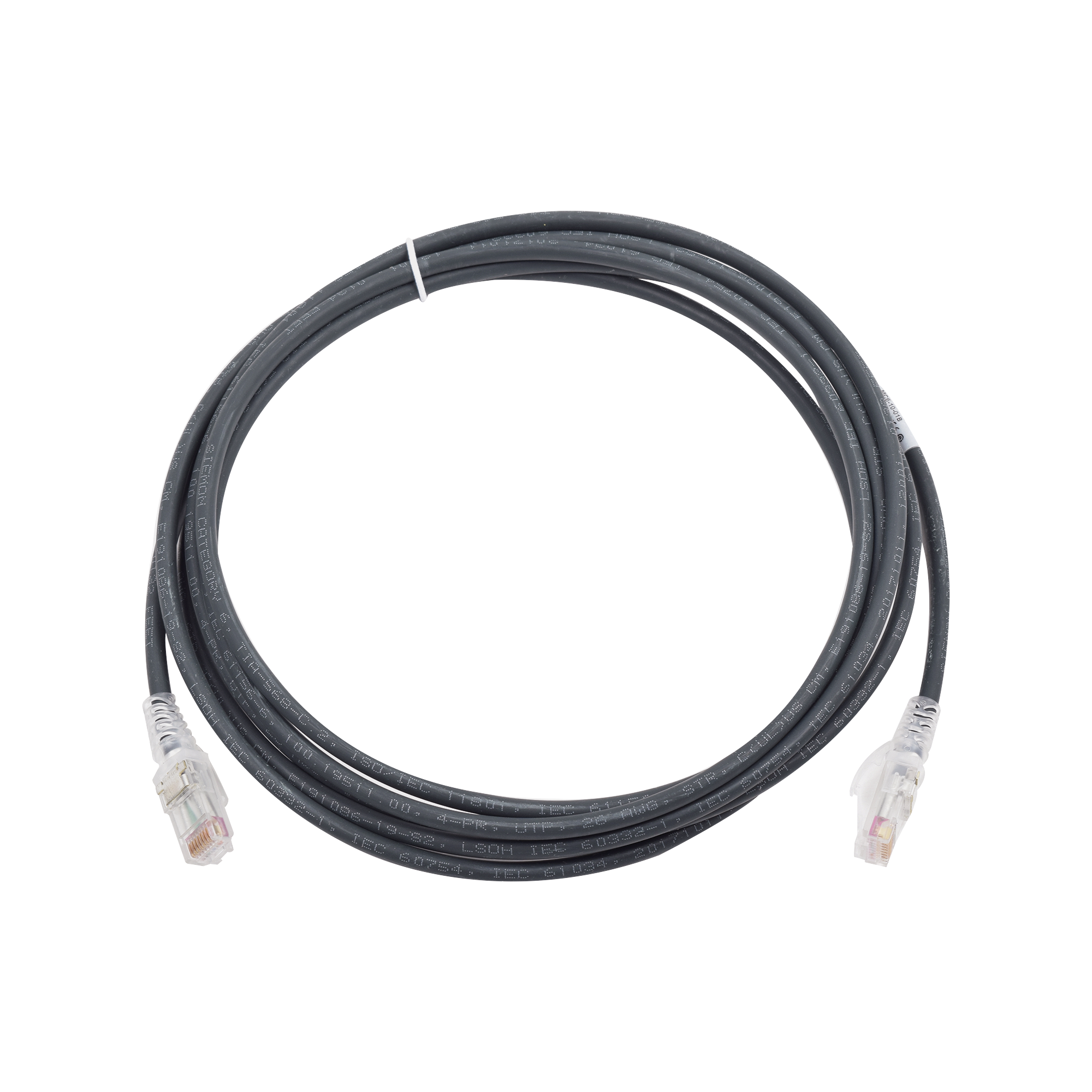 Patch Cord MC6 Modular Cat6 UTP, CM/LS0H, 3.05 Metros (10 Pies), Color Negro, Versión Bulk (Sin Empaque Individual)