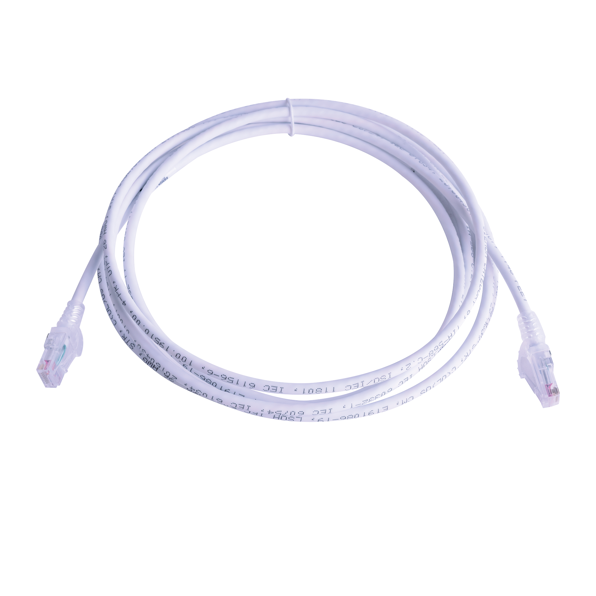 Patch Cord MC6 Modular Cat6 UTP, CM/LS0H, 3.05 Metros (10 Pies), Color Blanco, Versión Bulk (Sin Empaque Individual)