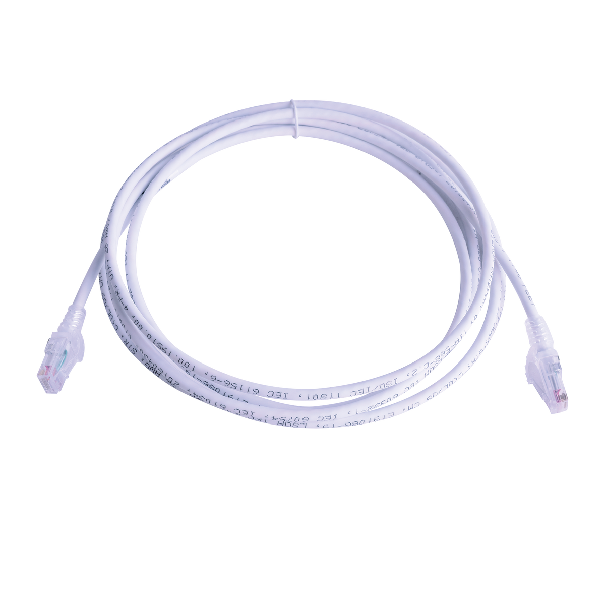 Patch Cord MC6 Modular Cat6 UTP, CM/LS0H, 3.05 Metros (10 Pies), Color Blanco, Versión Bulk (Sin Empaque Individual)