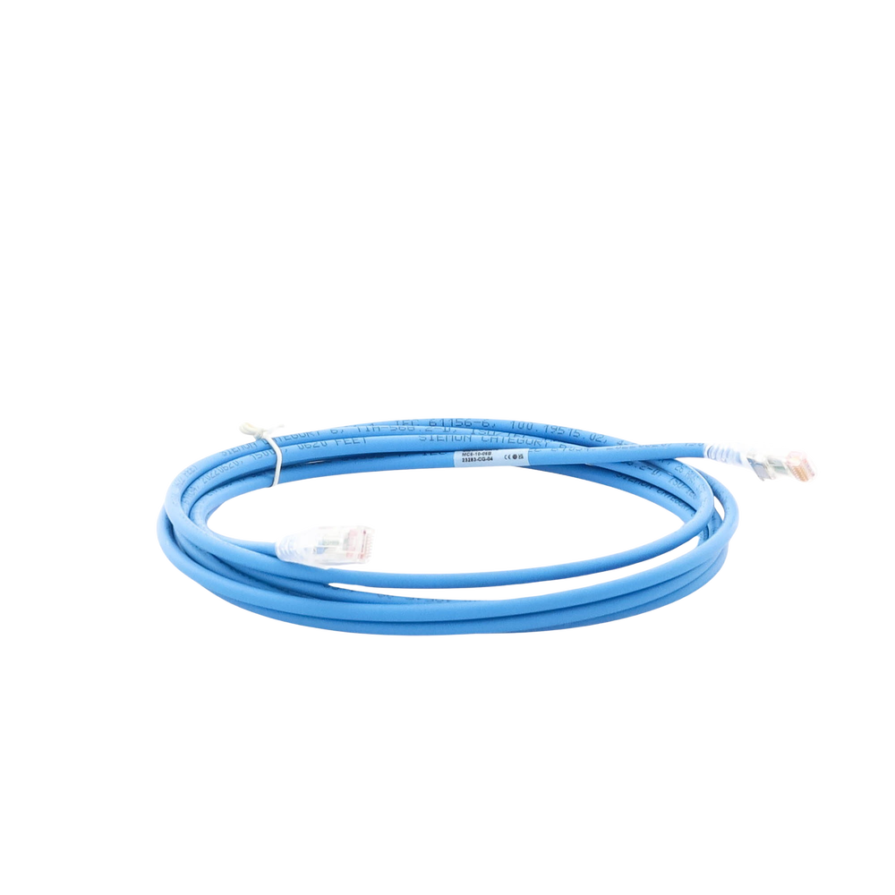 Patch Cord MC6 Modular Cat6 UTP, CM/LS0H, 3.05 Metros (10 Pies), Color Azul, Versión Bulk (Sin Empaque Individual)