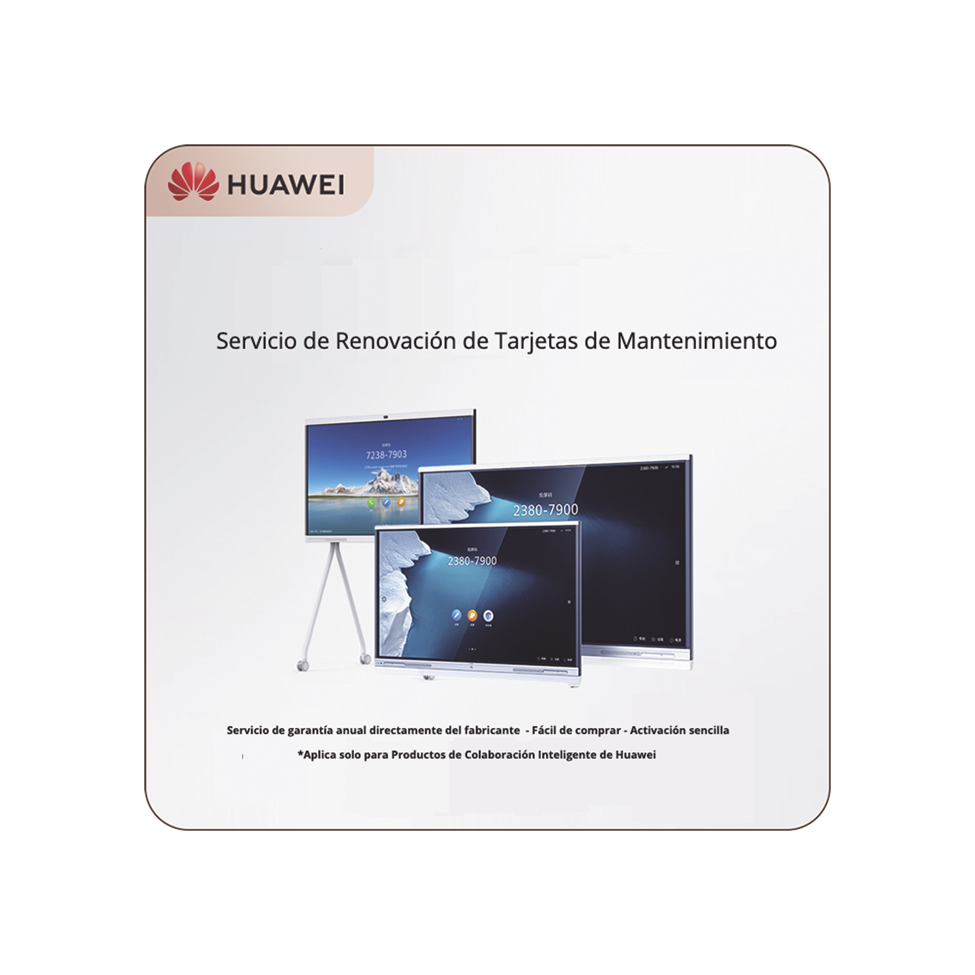 Tarjeta de Servicio de Mantenimiento HiCare RFR por un año para IdeaHub IHS275SA y IHS286SA