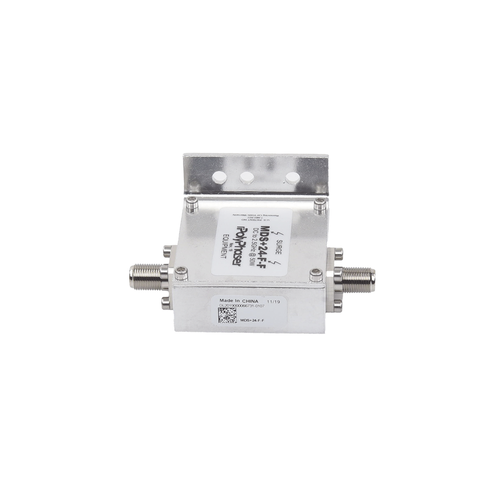 Protector RF Coaxial A 75 Ohms +24VDC Con Conector F Hembra De 300 MHz - 2.5 GHz