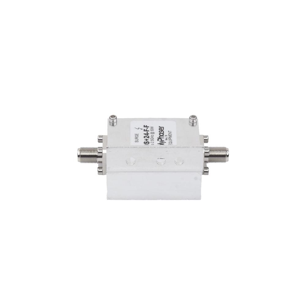 Protector RF Coaxial A 75 Ohms +24VDC Con Conector F Hembra De 300 MHz - 2.5 GHz