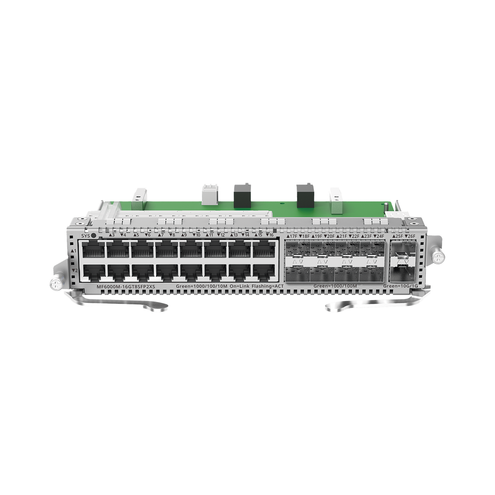 e-Lighten Tarjeta Modular para OLT modelo RG-NBF6002M, 16 puertos Ethernet de 1G, 8 puertos SFP de 1G y 2 puertos SFP+ de 10G