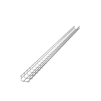 Charola Tipo Malla 66/100 mm, Acabado Electro Zinc, Hasta 105 Cables Cat6, Tramo de 3 Metros