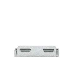 Placa salida a tubo automática para peralte de 66mm y 116mm, con acabado Electro Zinc