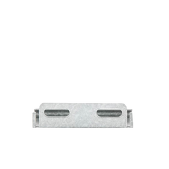 Placa salida a tubo automática para peralte de 66mm y 116mm, con acabado Electro Zinc