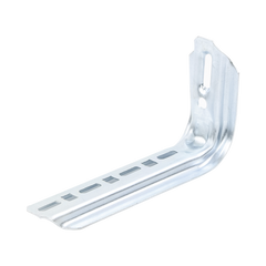 Ménsula omega tipo L inteligente, 210mm de ancho, con acabado Electro Zinc