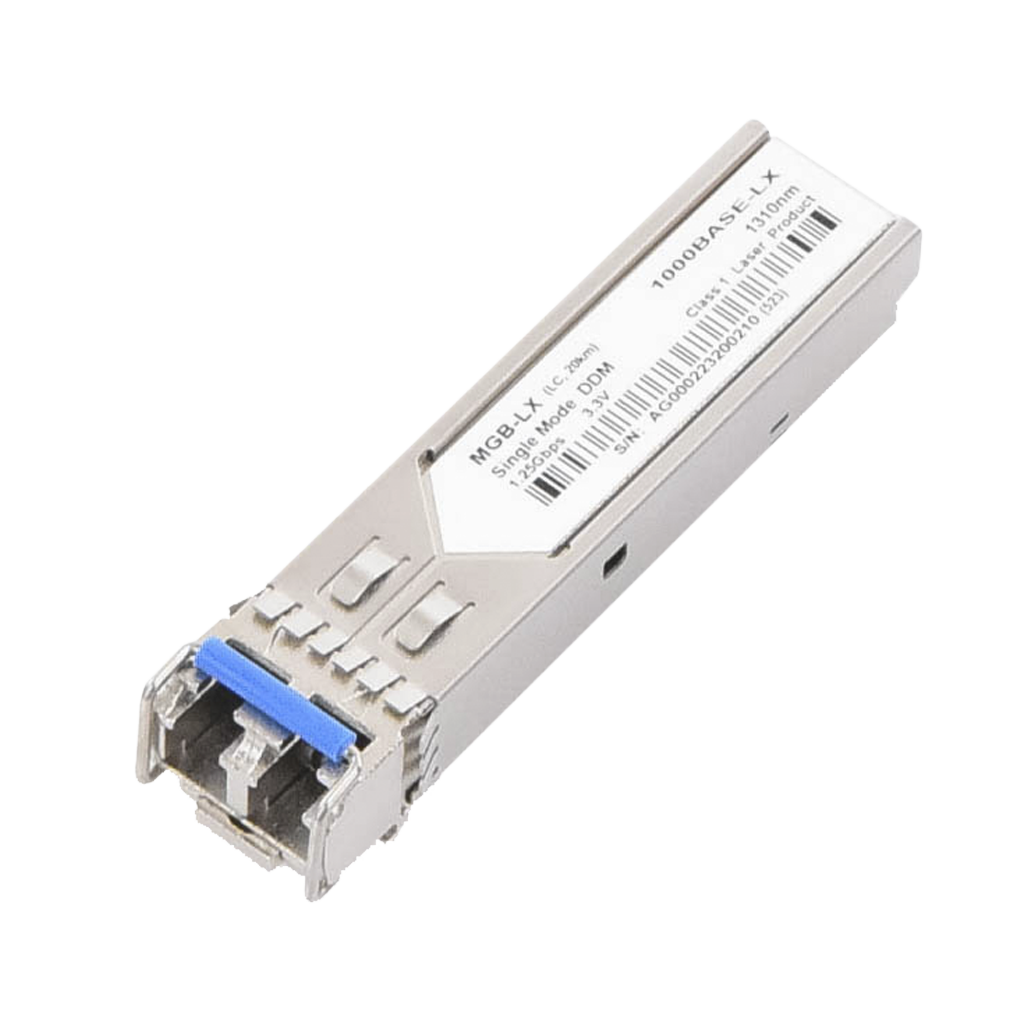 Paquete de 10 Piezas del Modelo (MGB-LX v2) del Transceptor mini-GBIC SFP 1G LC Duplex Para Fibra Monomodo de 20 Km