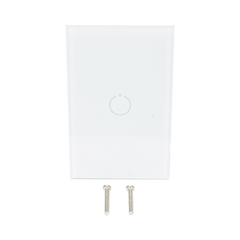 (ZWAVE) Interruptor On/Off panel táctil touch inalámbrico Zwave Plus 1 boton. Compatible con Hubitat HC8, Álula  M2M, otro