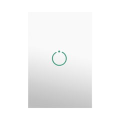 (ZWAVE) Interruptor On/Off panel táctil touch inalámbrico Zwave Plus 1 boton. Compatible con Hubitat HC8, Álula  M2M, otro