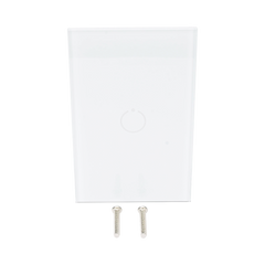 (ZWAVE) Interruptor On/Off panel táctil touch inalámbrico Zwave Plus 1 boton. No requiere cable neutro, Compatible con Hubitat HC8, Álula  M2M, otros