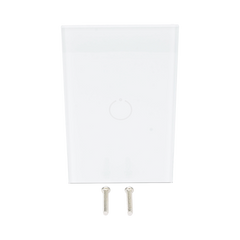 (ZWAVE) Interruptor On/Off panel táctil touch inalámbrico Zwave Plus 1 boton. No requiere cable neutro, Compatible con Hubitat HC8, Álula  M2M, otros