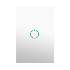 (ZWAVE) Interruptor On/Off panel táctil touch inalámbrico Zwave Plus 1 boton. No requiere cable neutro, Compatible con Hubitat HC8, Álula  M2M, otros