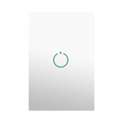 (ZWAVE) Interruptor On/Off panel táctil touch inalámbrico Zwave Plus 1 boton. No requiere cable neutro, Compatible con Hubitat HC8, Álula  M2M, otros