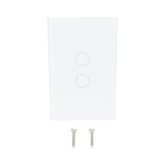 (ZWAVE) Interruptor On/Off panel táctil touch inalámbrico Zwave Plus 2 botones. Compatible con Hubitat HC8, Álula  M2M, otro