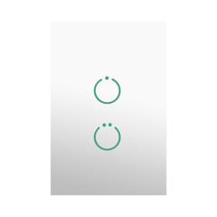 (ZWAVE) Interruptor On/Off panel táctil touch inalámbrico Zwave Plus 2 botones. Compatible con Hubitat HC8, Álula  M2M, otro