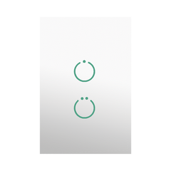 (ZWAVE) Interruptor On/Off panel táctil touch inalámbrico Zwave Plus 2 botones. Compatible con Hubitat HC8, Álula  M2M, otro