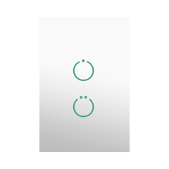 (ZWAVE) Interruptor On/Off panel táctil touch inalámbrico Zwave Plus 2 botones. Compatible con Hubitat HC8, Álula  M2M, otro